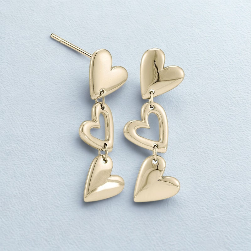SE22526 S925 Silver heart stud earring