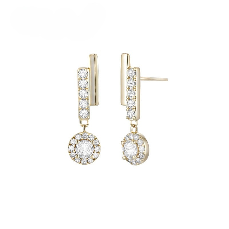 SE22540 S925 Silver small geometric design stud earring
