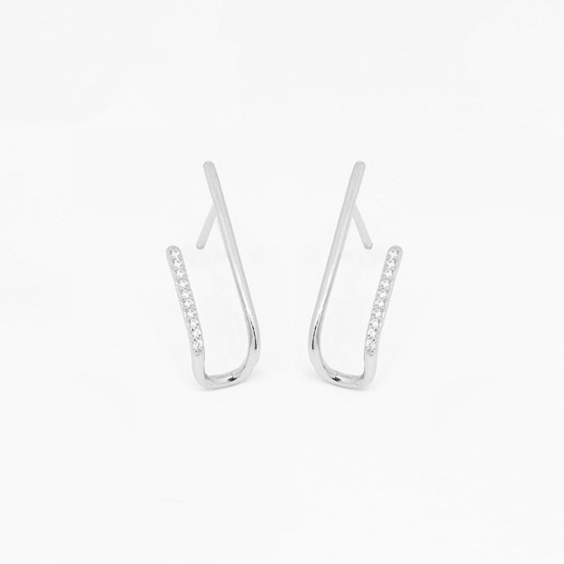 SE22552 S925 Silver zircon simple earring
