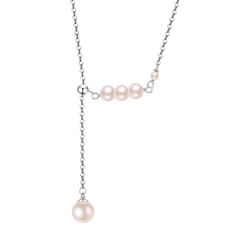 N22592 S925 Silver pearl necklace