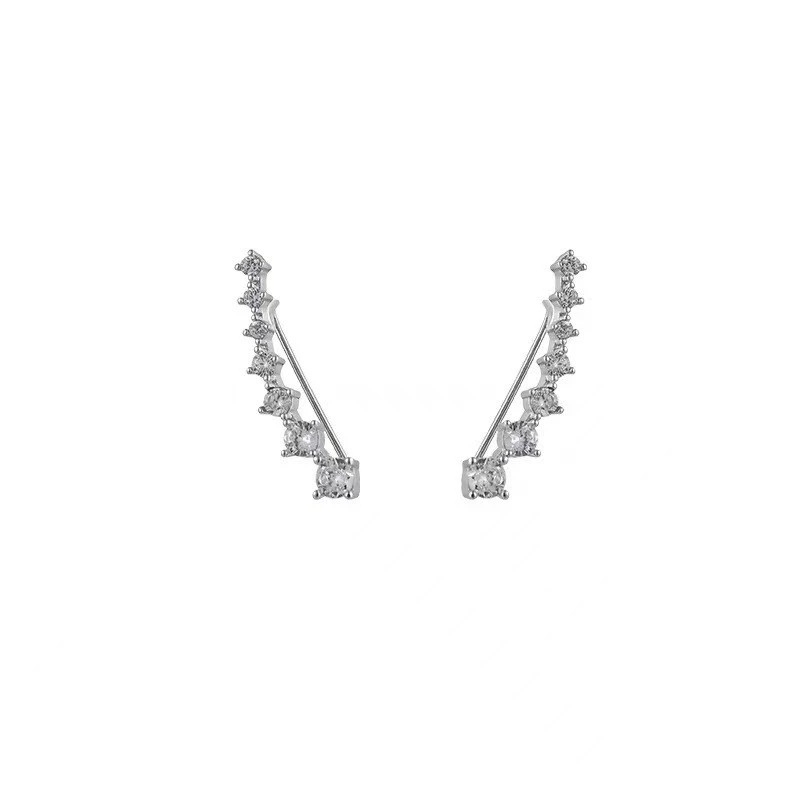 E22656 S925 silver zircon temperament stud