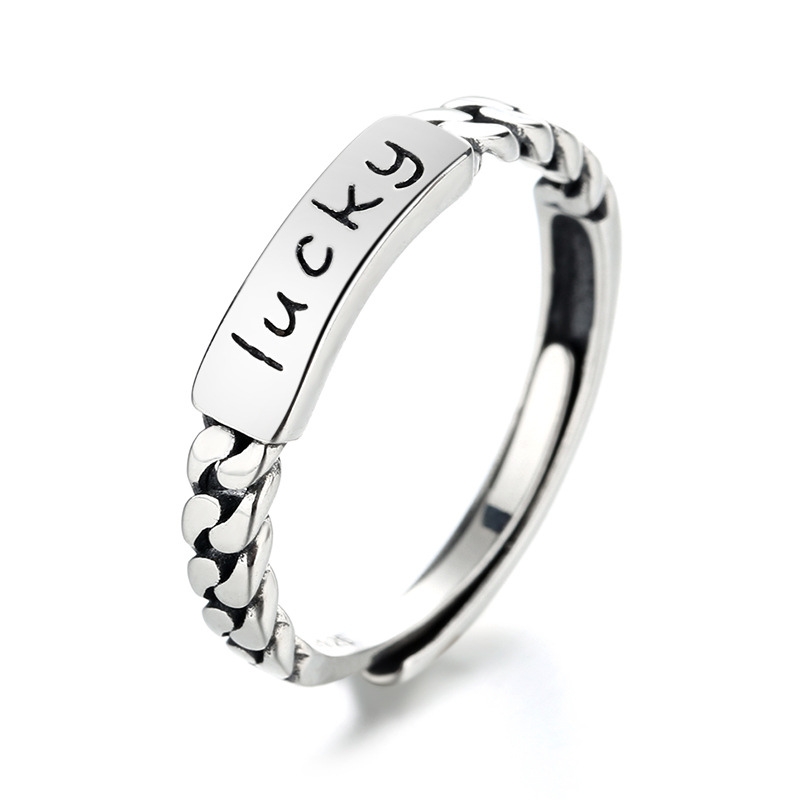 R22796 S925 silver Korean version lucky ring