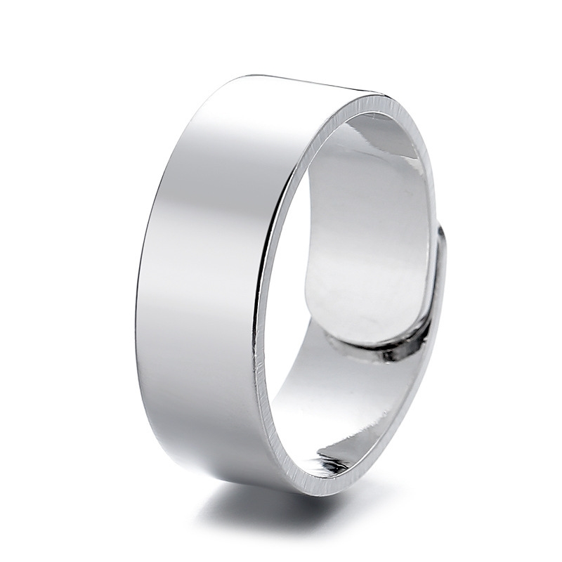 R22991 S925 silver Korean version men's and women's couple ring
