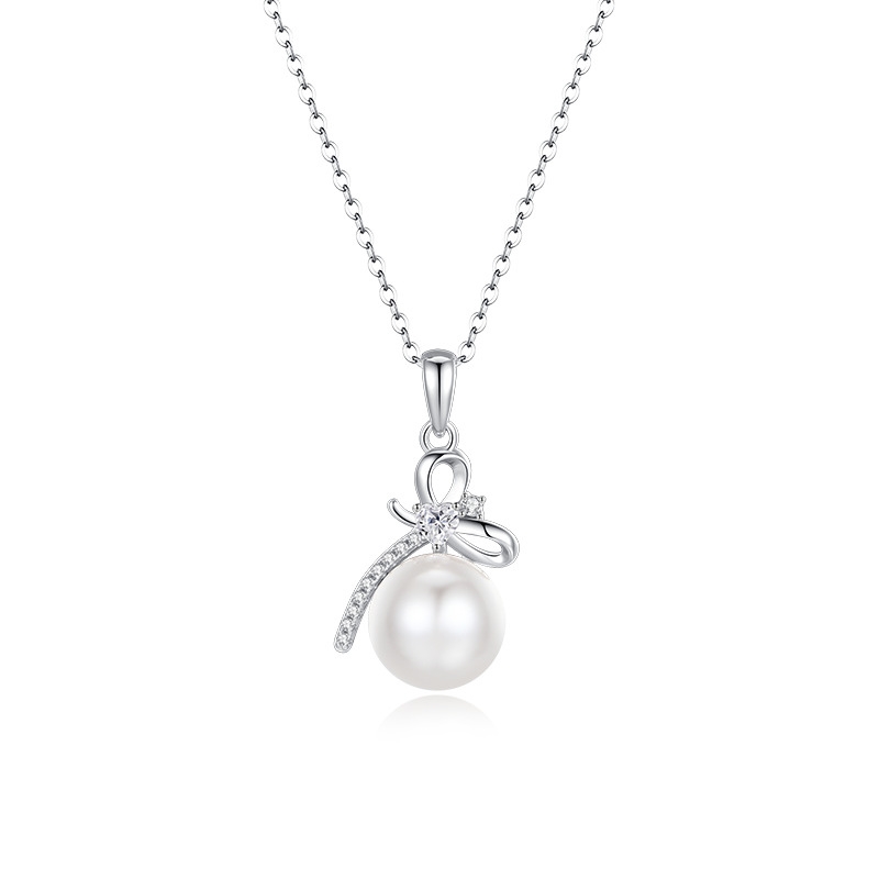 N22611  S925 silver pearl necklace female