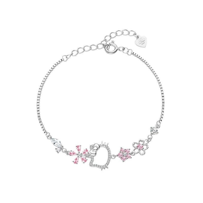 B22851 S925 silver Sanrio hello kitty cat bracelet