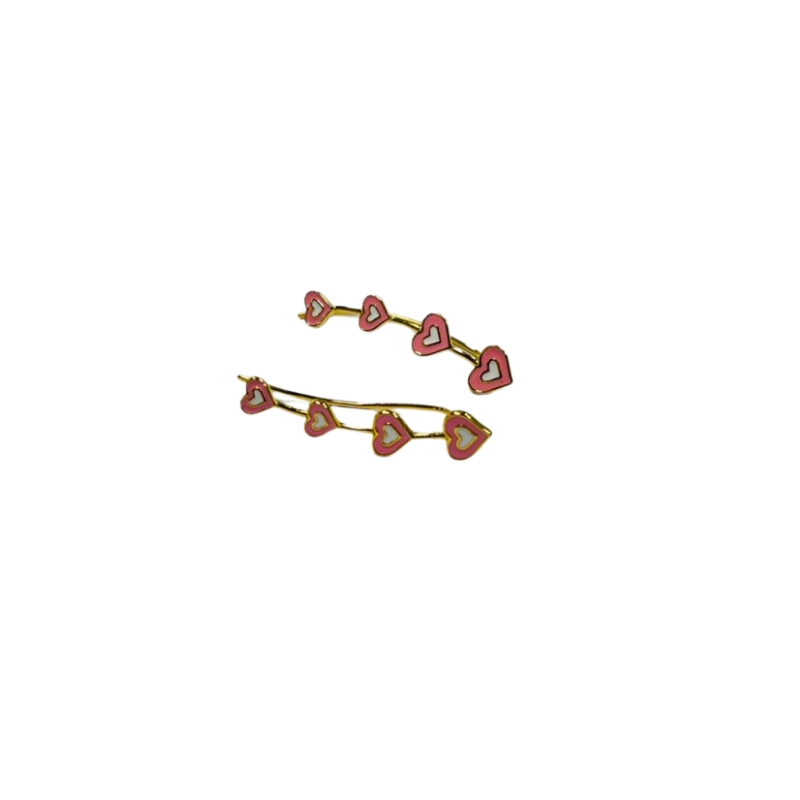 SE21807 S925 silver heart needle earring