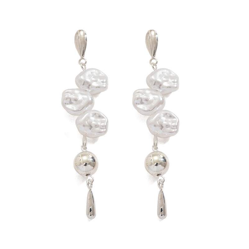 SE22568 S925 Silver baroque pearl earring
