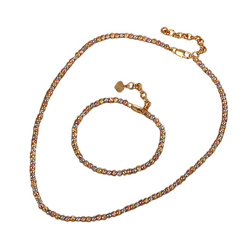 N21731 S925 silver vintage electroplating colored gold chain