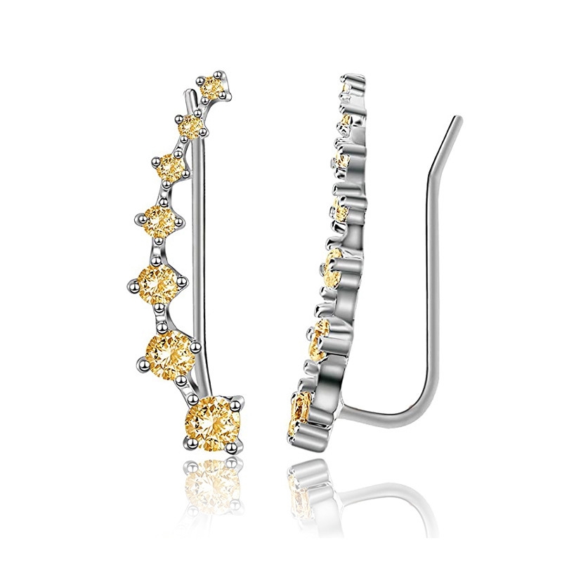 E22861 S925 silver trending ear clip zirconia earring