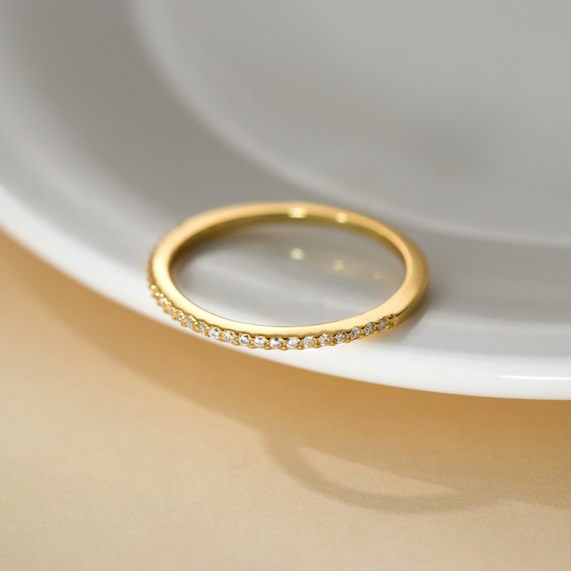 R22735 S925 silver fresh and sweet style full zircon ring