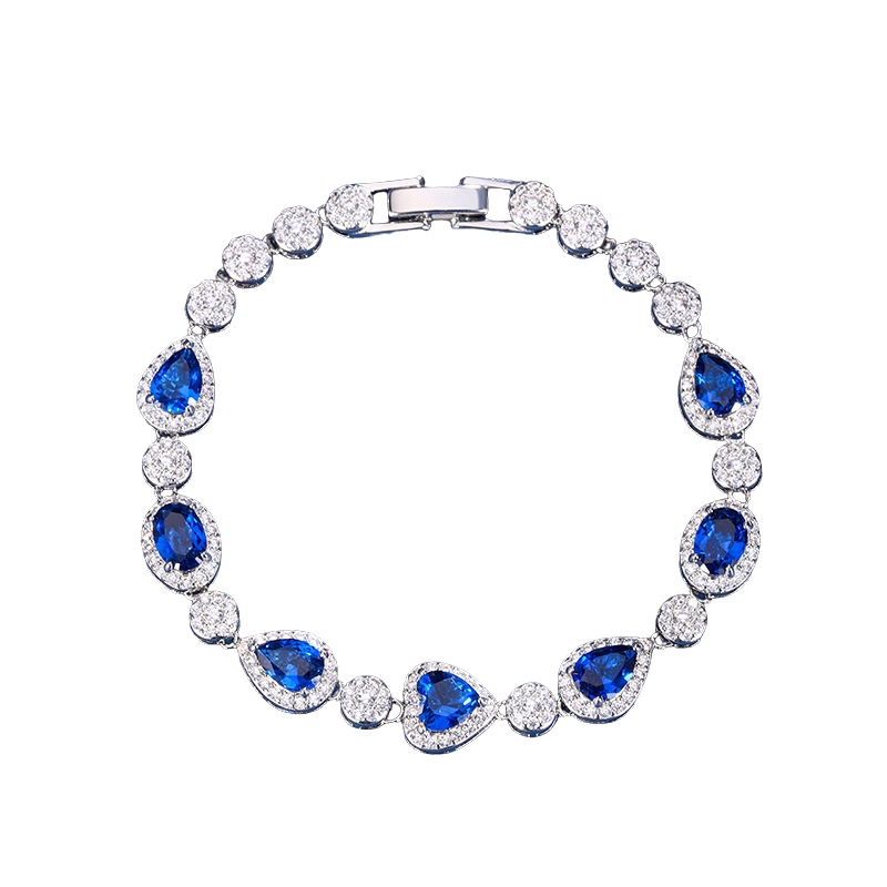 B22561 S925 Silver full zircon bracelet